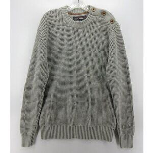 Reyn Spooner Sweater XL (Large) Pullover Chunky Knit Shoulder Buttons *